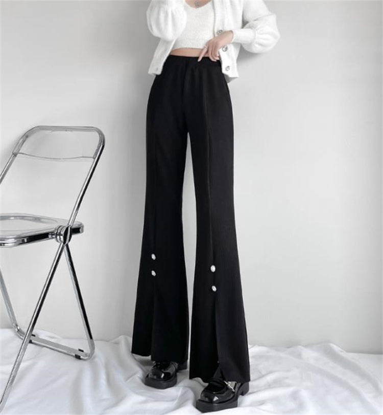 [PRE ORDER]front hem slit pants AL#1066