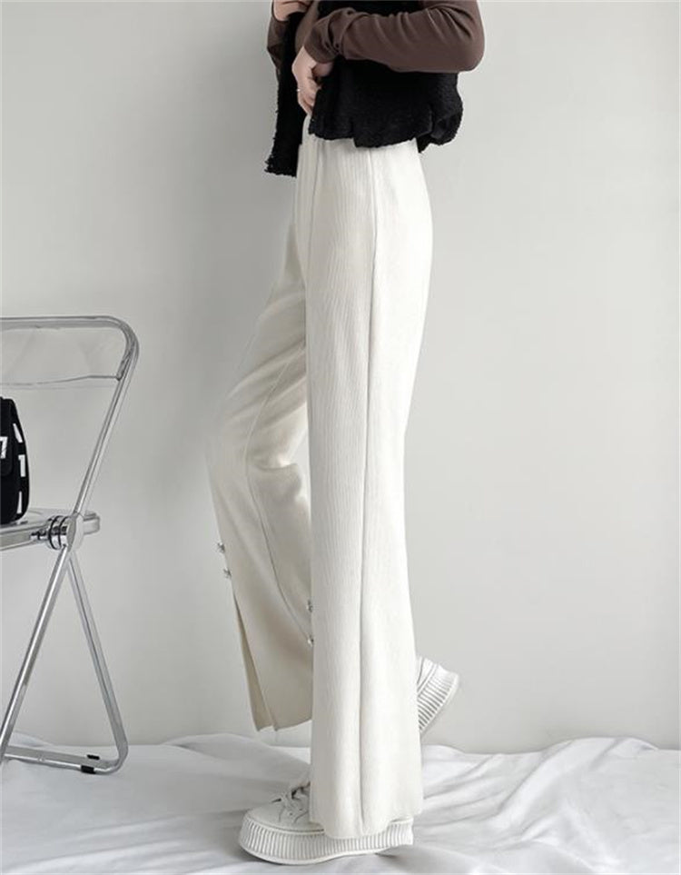 [PRE ORDER]front hem slit pants AL#1066