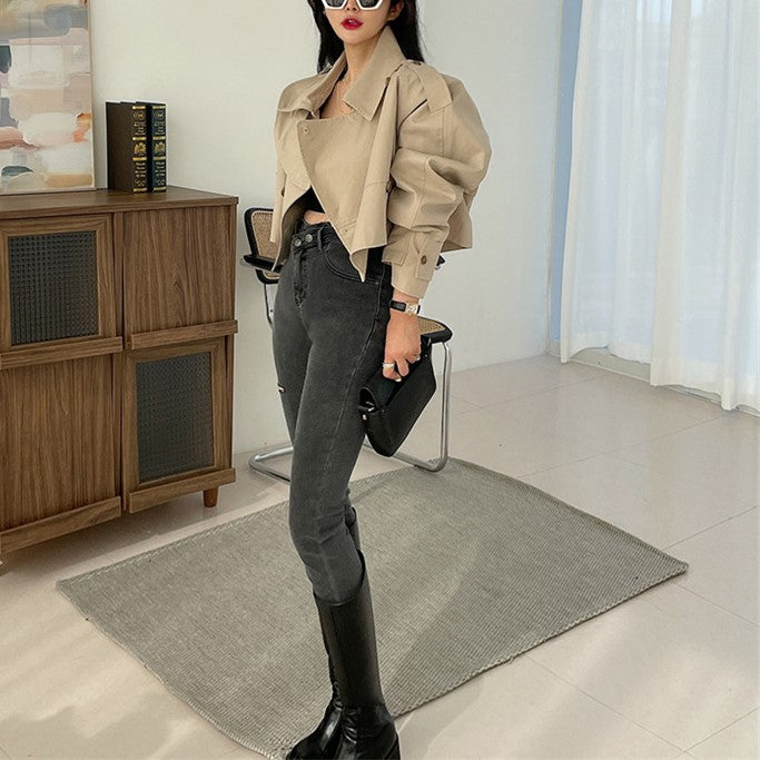 [PRE ORDER]short trench coat AL#1042