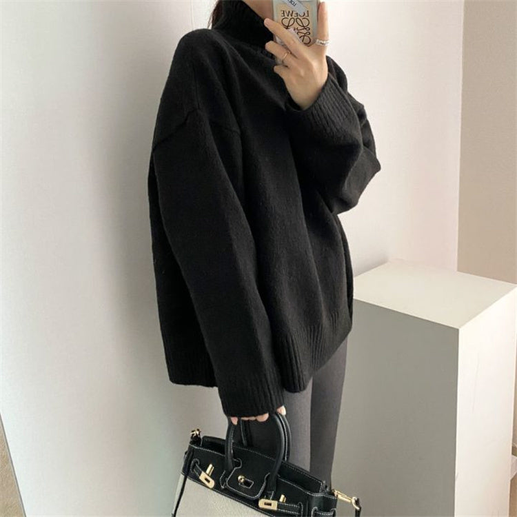 2way slim split turtle neck sweater AL#1030