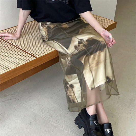 retrospective print skirt AL#1007