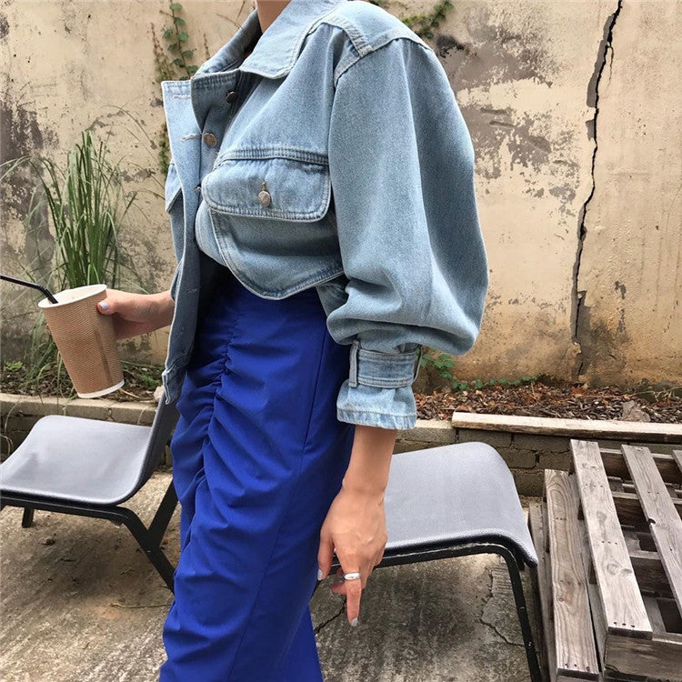 denim short jacket AL#1003
