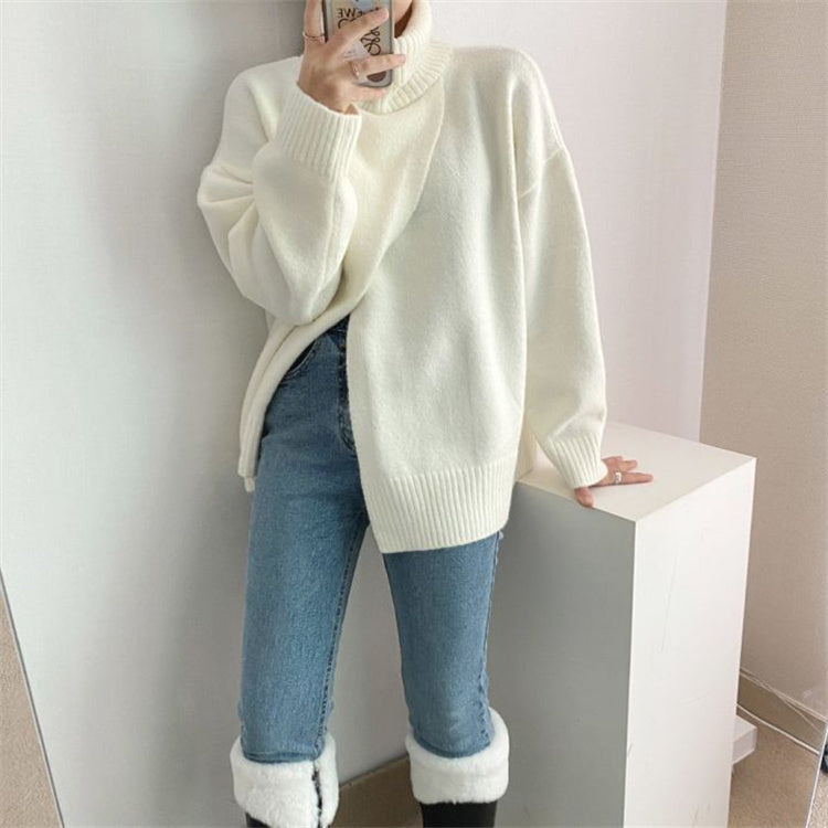 2way slim split turtle neck sweater AL#1030